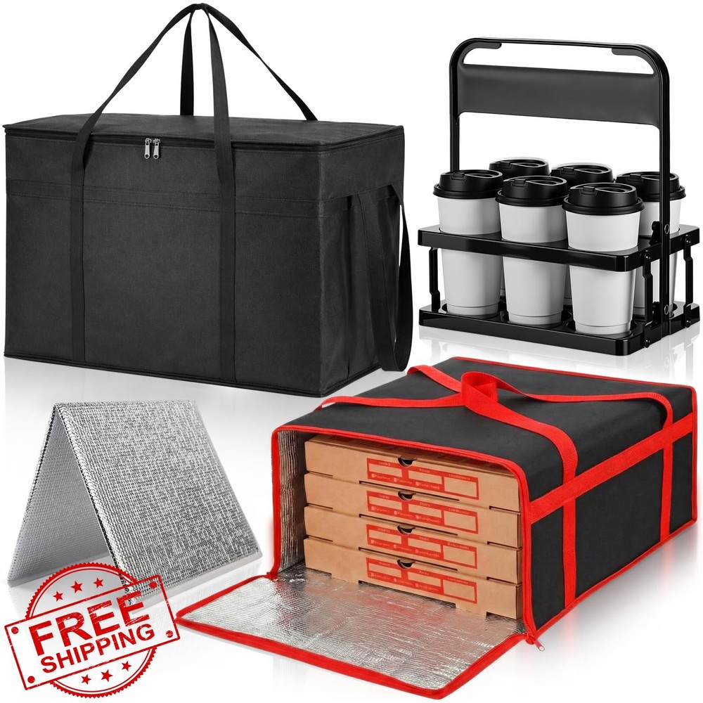 Ferrochef 3 Set Black Delivery Bags 23″x15″x14″
