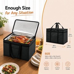 XL Plus Insulated Cooler Bag: Heavy Duty Reusable Grocery and Food Delivery Tote