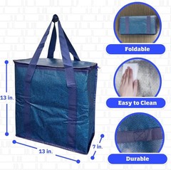DURASACK Medium Insulated Food Delivery Bag – 13″x7″x13″ Reusable Thermal Tote