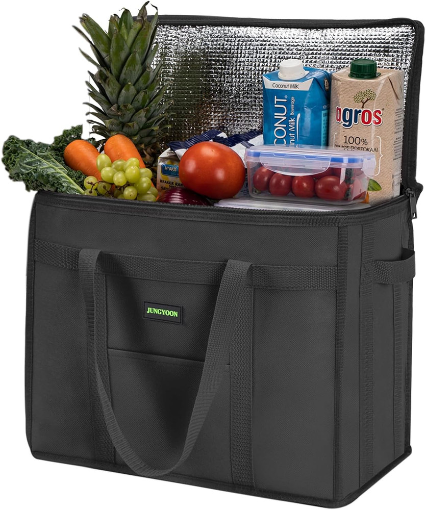 Heavy-Duty Insulated Grocery Bags & Insulated Bag – Collapsible Cooler Bag with