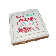50 Pack Pizza Box 4 Color Print Hot & Fresh Pizza — Base Color White (18″ x 1…