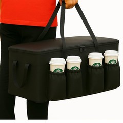 musbus catering bag for doordash uber eats 22x14x13 22W x 12H x 14D, Black