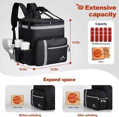 Large Insulated Food Delivery Backpack: Pizza Bag for Uber Eats and More