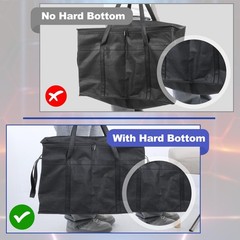 Exclaith 3 Pack Large Insulated Food Delivery Bag with hard bottom XXXL Large…