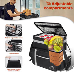 Food Delivery Backpack, Insulated Food Delivery Bags for Takeout Bike, Large Piz