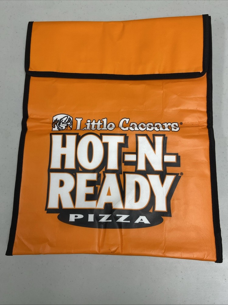 Little Caesars Orange Insulated Pizza Hot-N-Ready Delivery Bag 20x16x Up To 4″