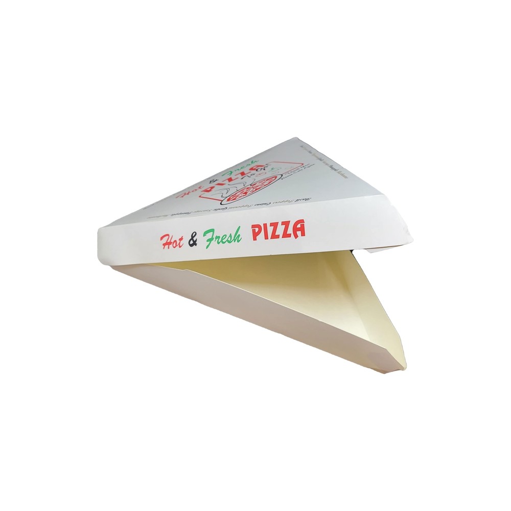 Single Pizza Slice Box with 4 Color Print Hot & Fresh Pizza 9.25 x 9 x 1.68 i…