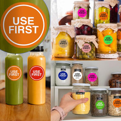 Use First Stickers Restaurant FIFO Labels 1.5 Inch 500 Orange Roll 500 Labels XL