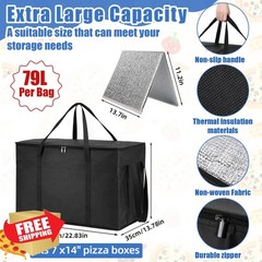 Ferrochef 3 Set Black Delivery Bags 23″x15″x14″