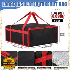 Ferrochef 3 Set Black Delivery Bags 23″x15″x14″