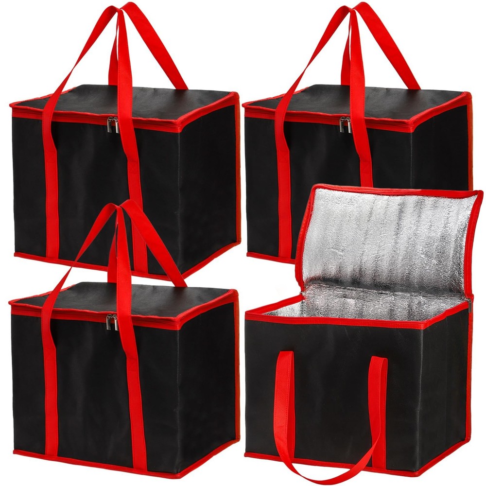4 Pack Reusable Grocery Shopping Bags, X-Large Food Tote Bag with Handle, Col…