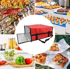 For Pizza Delivery Excellent Insulation Black And Red Spacious Food Bag