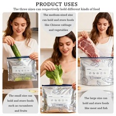 30Pcs Reusable Aluminum Foil Sealable Storage Bags, 15x20cm, 20x25cm, 25x30cm