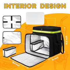 Food Delivery Backpack with 7 Cup Holders, Extra Large Insulated Delivery Bags f