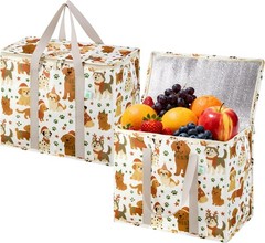 3 Pack Insulated Reusable Grocery Shopping Bag Food Delivery Cooler Bag Heavy