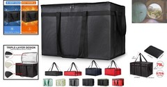 Insulated Grocery Cooler Bag: 79L Zippered Tote for Food & Beverage Transport