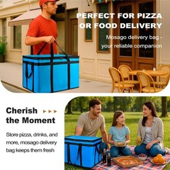 XXXL Insulated Food Delivery Bag — Reusable Thermal Cooler Grocery Bags for C…