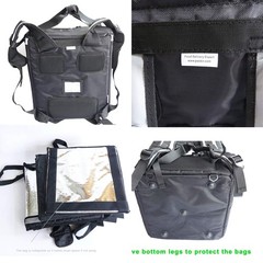 PK-92V: Large Rigid Heavy Duty Food Delivery Box for Motorcycle, Loading, 18 L x