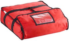 Commercial 20 1/2″ x 20 1/2″ x 6″ Insulated Pizza Delivery Bag Heavy-Duty Nylon