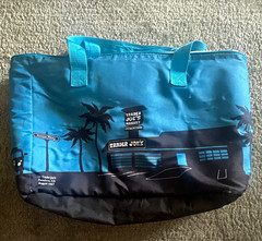 Trader Joe’s Insulated Reusable Tote Bag, Blue Pasadena Storefront Design