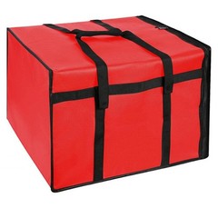 For Pizza Delivery Excellent Insulation Black And Red Spacious Food Bag