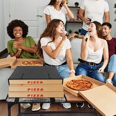 Boczif Pizza Bags — Insulated Warmer for 20x20x6 inches, black