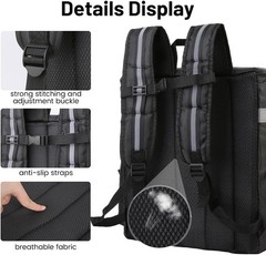 Insulated Food Delivery Backpack with 2 Cup Holder, Cooler Bags for Hot/Cold…