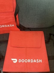 2x Doordash Large Insulated Pizza Delivery Bag Tote 19x19x5 Door Dash Used