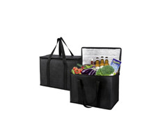 X-Large Reusable and Insulated Cooler Bag — Black (2-PACK)