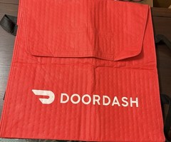 DoorDash Insulated Catering Bag — Large Red Delivery Bag — Thermal Food Warmer