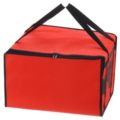Insulated Pizza Bag, 1Pcs 20x20x14 Inches Non-woven Fabrics Grocery Bag (Red)