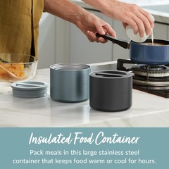 Bentgo Stainless Insulated Food Container — 2.4 Cups (19 oz) Triple-Layer