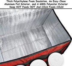 Insulated Food Delivery Bag with Cup Drink Holders for Beverages Grocery Pizza