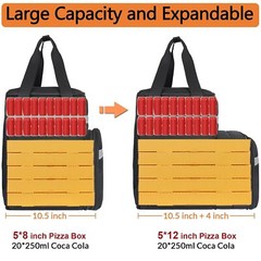 Insulated Food Delivery Backpack For Pizza And Hot Cold Items Large Capacity