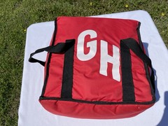 Grub Hub Red Insulated Delivery Bag 15 x 14 x 10
