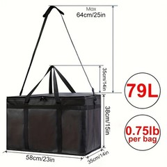 Commercial Insulated Meal Delivery Bag Large-Capacity PET Pizza Bag
