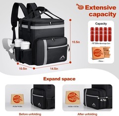 Food Delivery Backpack Insulated Large Capacity Leak-Proof for HOT COLD