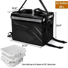 Insulated Food Delivery Bag for Bike, Pizza Delivery Bag with Divider and Rea…