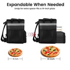 Food Delivery Bag,Large Insulated Backpack for Doordash/Uber Eeats, Expandabl…