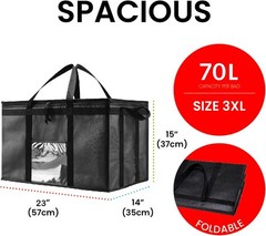 3XL Heavy-Duty Insulated Food Delivery & Grocery Cooler Bag