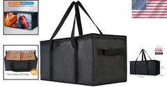 Durable Insulated Food Delivery Bag – 36L Capacity, 22″x10″x10″, Zipper Closure