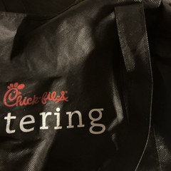 Chick Fil A Catering Tote Bag Lightweight Zip 22x12x14 (1A)