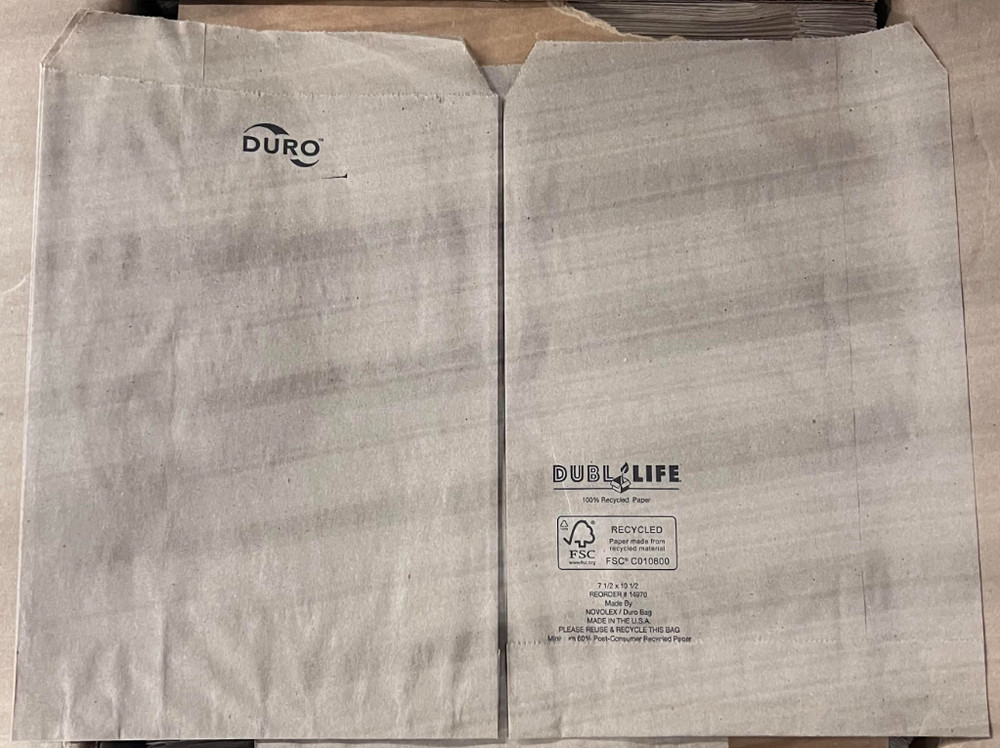 DURO DUBL LIFE 14970 Merchandise Bag Pinched Bottom 7-1/2″X10-1/2″ Brown, Pk2000