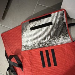 Two (2 ) DoorDash Insulated Pizza Bag Red with Black Straps
