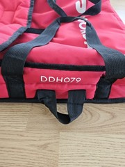 DoorDash Insulated Hot Pizza Bag Red With Handles 19” X 18.75” X 4.75”