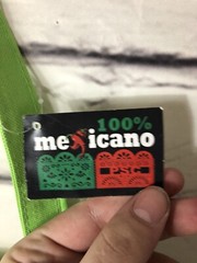 Nwt 100% Mexican Pink/White/Green Zip Up Tote Bag