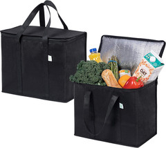 VENO 2 Pack Cooler Bags — Insulated for Food Delivery, Collapsible and Reusable