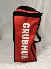 Grubhub Official Large 19″x19″x10″ Insulated Food Delivery Carrying Tote Bag Red