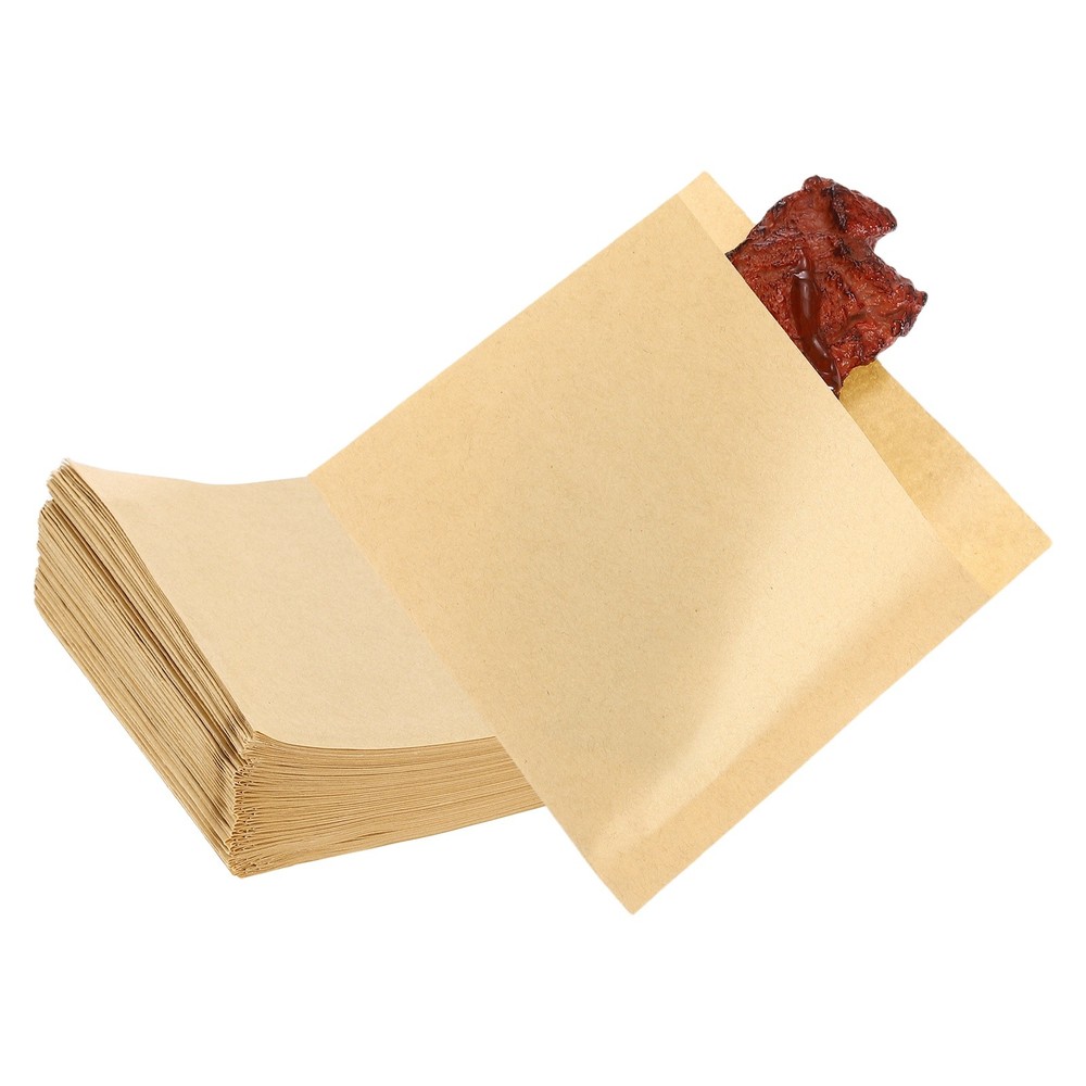 4.72×4.72 Inch Paper Sandwich Bags 100 Pcs Double Side Pastry Bag Light Brown