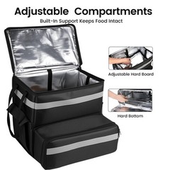 Food Delivery Bag,Large Insulated Backpack for Doordash/Uber Eeats, Expandabl…
